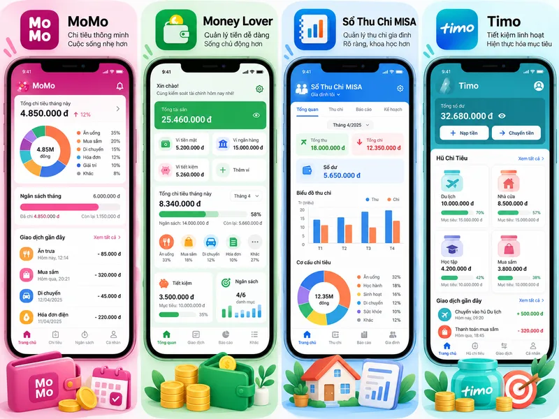 App quản lý chi tiêu giúp theo dõi dòng tiền và kiểm soát ngân sách