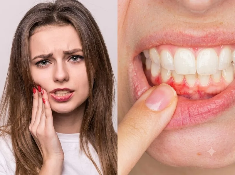 Chảy máu chân răng khi đánh răng có thể cảnh báo nướu đang bị viêm.